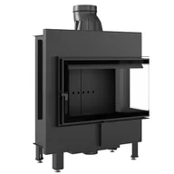 Kominki wolnostojące - Kratki.pl Marek Bal Kominek powietrzny prawy Lucy 14 BS 14 kW  200 Black LUCY/14/P/BS/BLACK - miniaturka - grafika 1