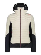 Kurtki i kamizelki sportowe damskie - CMP Kurtka hybrydowa w kolorze beżowo-czarnym - miniaturka - grafika 1