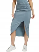 Spódnice - Guess Midi Spódnica z Rozcięciem Niebieska Damska M Gxa - miniaturka - grafika 1