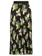 Spódnice - ApartFashion Damska spódnica plisowana, czarno-zielona, normalna - miniaturka - grafika 1