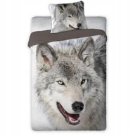 Pościel dla dzieci - Pościel Bawełniana Wilk 140x200 70x90 Realistyczny Nadruk - miniaturka - grafika 1