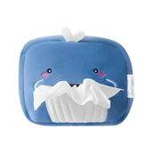 Organizery na łóżeczko - Samochodowy Organizer Pudełko na Chusteczki z Zapięciem Pluszowy Wieloryb - miniaturka - grafika 1