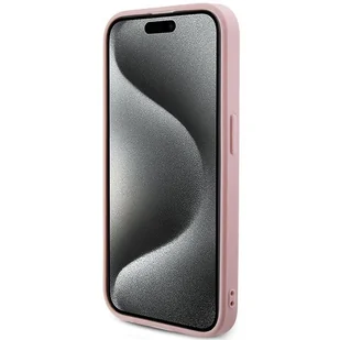 Etui Guess GUHCP15LPSAIRSP Apple iPhone 15 Pro hardcase Saffiano Iridescent Script różowy/pink - Etui i futerały do telefonów - miniaturka - grafika 6