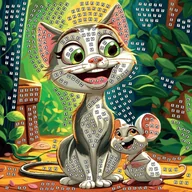 Zabawki kreatywne - Mozaika piankowa Kot i Mysz Fun&Joy - miniaturka - grafika 1