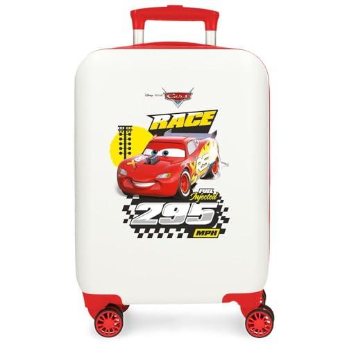 Joumma Disney Joy Cars Beżowa walizka kabinowa 33 x 50 x 20 cm Twardy ABS Zamek szyfrowy z boku 28,4 L 2 kg 4 koła Podwójny bagaż ręczny, beż, walizka kabinowa