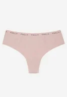 Majtki damskie - Jasnofioletowe Majtki Bezszwowe Ozdobione Napisami Nilmeni - miniaturka - grafika 1