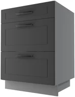 Meble kuchenne - Bergamo Szafka Dolna D3M/60 Metabox Grafit Mat - miniaturka - grafika 1