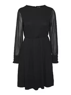 Sukienki - VERO MODA Vmmilla Ls Abk Dress WVN Ga Noos letnia sukienka, czarny, M - miniaturka - grafika 1