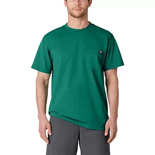 Koszulki męskie - Dickies Męski T-shirt, Green Single Dye Heather, L/Długie - grafika 1