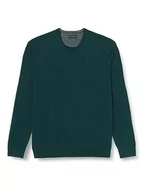 Swetry męskie - bugatti sweter męski z dekoltem w ser, butelkowa zieleń-570, 3XL - miniaturka - grafika 1