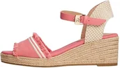 Espadryle damskie - Tommy Hilfiger Fw0fw08879 Fringe Canvas Medium Wedge damskie espadryle, Różowa sprana wiśnia, 41 EU - miniaturka - grafika 1