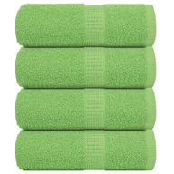 Ręczniki - vidaXL Ręczniki hotelowe, 4 szt, zielone, 30x50 cm, bawełna 100% - miniaturka - grafika 1