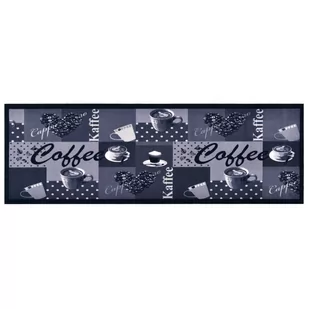 vidaXL Kuchenna mata podłogowa Coffee, niebieska, 45x150 cm vidaXL - Maty antypoślizgowe - miniaturka - grafika 1
