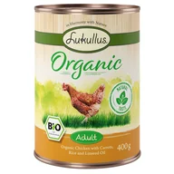 Mokra karma dla psów - Korzystny pakiet Lukullus Organic Adult, 24 x 400 g - Kurczak z marchewką (bez glutenu) - miniaturka - grafika 1