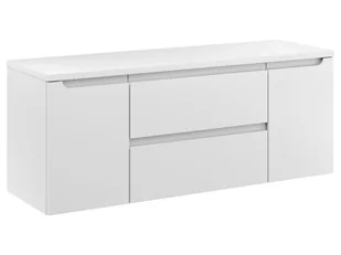 Szafka Wisząca Z Blatem ETH 120 cm D - Biały Mat - Szafki łazienkowe - miniaturka - grafika 1