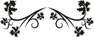 Naklejki na ścianę - Naklejka na ścianę motyl kwiaty dekor Ornament 151, 100x40 cm - miniaturka - grafika 1