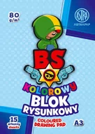 Podobrazia, bloki, papiery - BLOK SZKOLNY RYSUNKOWY KOLOROWY BRAWL STARS A3 80G 15A ASTRA - miniaturka - grafika 1