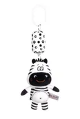 Zawieszki dla dzieci i niemowląt - Grzechotka zawieszka sensoryczna kontrastowa zebra - miniaturka - grafika 1
