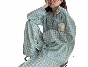 damska PIŻAMA rozpinana KOMPLET koszula i spodnie do szpitala sanatorium M - Piżamy damskie damska PIŻAMA rozpinana KOMPLET koszula i spodnie do szpitala sanatorium M - Piżamy damskie - miniaturka - grafika 1