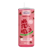 Żele pod prysznic dla mężczyzn - On Line Fruity Shot Watermelon, żel pod prysznic, 390 ml - miniaturka - grafika 1