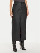 Spódnice - Noisy May Spódnica z imitacji skóry Kath 27031002 Czarny Regular Fit - miniaturka - grafika 1