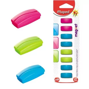 Maped Magnesy prostokątne, 27 mm 8 szt. mix kolorów 051200 - Przybory szkolne - miniaturka - grafika 2