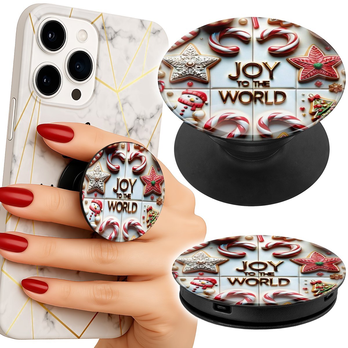 Uchwyt do telefonu Popsocket na palce/stojak ŚWIĄTECZNE WZORY