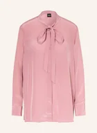 Bluzki damskie - Boss Bluzka Z Wiązaniem Pod Szyją Bryon Z Jedwabiu rosa - miniaturka - grafika 1