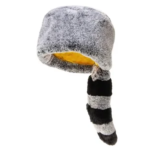 Rockahula Kids - czapka zimowa futerko z ogonem Ronnie Racoon Furry 7 - 10 lat - Czapki dla dzieci - miniaturka - grafika 1