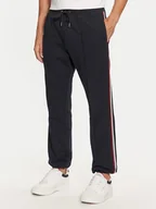 Spodnie sportowe męskie - Tommy Hilfiger Spodnie dresowe MW0MW35548 Granatowy Regular Fit - miniaturka - grafika 1