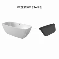 Wanny - Wanna wolnostojąca/przyścienna akrylowa Deante Hiacynt 160x75cm + zagłówek - miniaturka - grafika 1