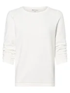 Bluzy damskie - Tom Tailor Denim - Damska bluza nierozpinana, biały - miniaturka - grafika 1