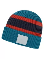 Czapki damskie - Ziener Dziecięca czapka Indri z dzianiny, z klapką, odblaskowa, Teal Crystal, S - miniaturka - grafika 1