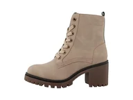 Botki damskie - Tom Tailor Damskie sztyblety 6390440012, dkcream, 43 EU, dkcream, 43 EU - miniaturka - grafika 1