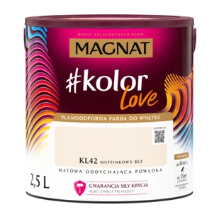 Farba #Kolor Love KL42 muffinkowy beż 2,5 l Magnat - Farby wewnętrzne - miniaturka - grafika 1