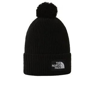 Czapka The North Face Logo Box Pompon Beanie 0A3FN3JK31 - czarna - Czapki i chusty sportowe damskie - miniaturka - grafika 1