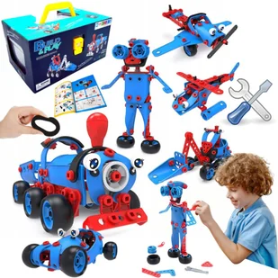 Klocki Konstrukcyjne do Skręcania Pojazdów dla Dzieci Zestaw Kreatywny 5 + - Klocki Klocki Konstrukcyjne do Skręcania Pojazdów dla Dzieci Zestaw Kreatywny 5 + - Klocki - miniaturka - grafika 1