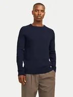 Swetry męskie - Jack&Jones Sweter Pannel 12258471 Granatowy Regular Fit - miniaturka - grafika 1