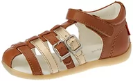 Buty dla dziewczynek - Kickers Dziecięce sandały Bigkro dla dziewczynek, Camel Gold - 22 EU - miniaturka - grafika 1