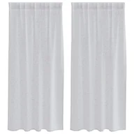 Zasłony - vidaXL Zasłony z zasłonami 2 pcs Jasny szary 140 x 175 cm Poliester - miniaturka - grafika 1