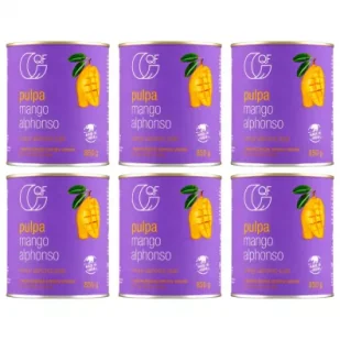 Quality Food Pulpa z mango Alphonso 99,9% mango Zestaw 6 x 850 g - Owoce w puszkach i słoikach - miniaturka - grafika 1