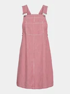 Sukienki - Pieces Sukienka jeansowa Allo 17148898 Czerwony Regular Fit - miniaturka - grafika 1
