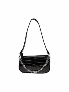 Torebki damskie - ONLY Womens ONLHELEN Chain PU BAGETTE Bag Baguette torba, Black/Silver - grafika 1