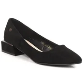 Czółenka - Czółenka zamszowe damskie w szpic czarne Vinceza 20198 - miniaturka - grafika 1