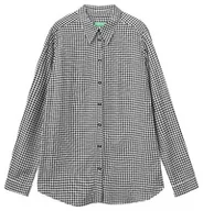 Koszule męskie - United Colors of Benetton Koszula męska, Pied De Poule 63u Czarny I Biały, XL - miniaturka - grafika 1