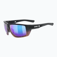Okulary przeciwsłoneczne - Okulary przeciwsłoneczne UVEX Mtn Venture CV black demi matt/mirror blue - miniaturka - grafika 1