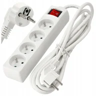 Przedłużacze i rozgałęźniki - Przedłużacz Listwa Zasilająca 4 Gniazda 3m 3680W 3*1,5mm2 Z Wyłącznikiem - miniaturka - grafika 1