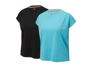Koszulki sportowe damskie - CRIVIT Koszulka funkcyjna damska, 2 sztuki (Turkusowy/czarny, L(44/46)) - miniaturka - grafika 1