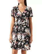 Sukienki - Only Onlsonja S/S Dress Noos Ptm Sukienka damska, Czarny/Aop: Big Larry Flower, 36 - miniaturka - grafika 1
