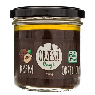 Palce lizać Krem orzechowy ORZESZ! klasyczny 140 ml - Słodkie kremy i masła - miniaturka - grafika 1